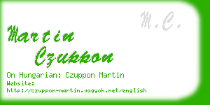 martin czuppon business card